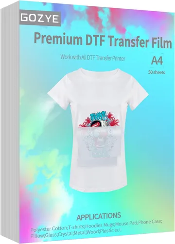 Vista 7 de GOZYE Película de transferencia DTF premium A4-100 hojas mate
