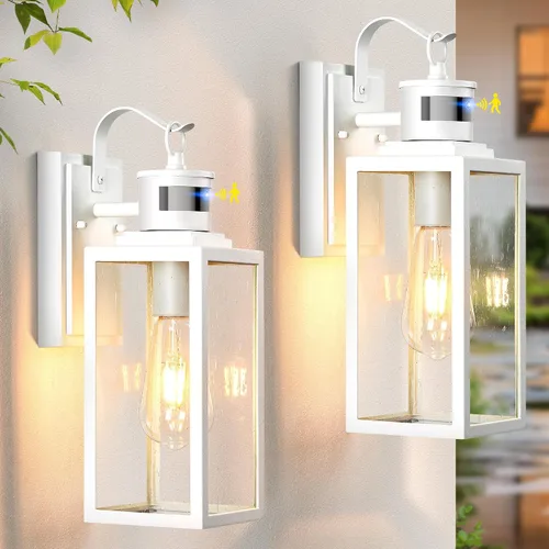 Vista 17 de VIANIS Luces de Pared para Exteriores, Luces de Porche Linterna para Exteriores, Accesorios de Iluminación para Exteriores Impermeables Negros