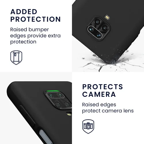 Vista 3 de kwmobile Funda compatible con Xiaomi Redmi Note 9S / 9 Pro / 9 Pro Max - Funda protectora de silicona TPU suave y delgada - Negro mate