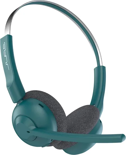 Vista 7 de JLab Go Work Pop, auriculares inalámbricos en la oreja, multipunto Bluetooth, micrófono con cancelación de ruido, lila