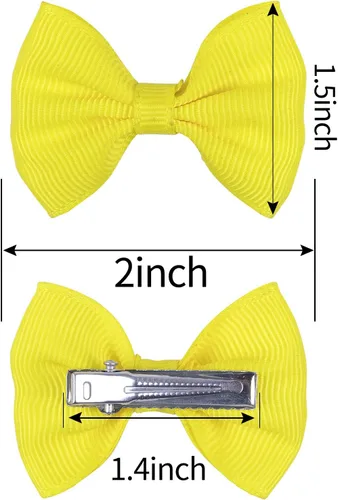 Vista 8 de XIMA 48 piezas (24 pares) de clips para el pelo de perro, pequeños accesorios hechos a mano para el cabello, lazo para mascotas, cachorros