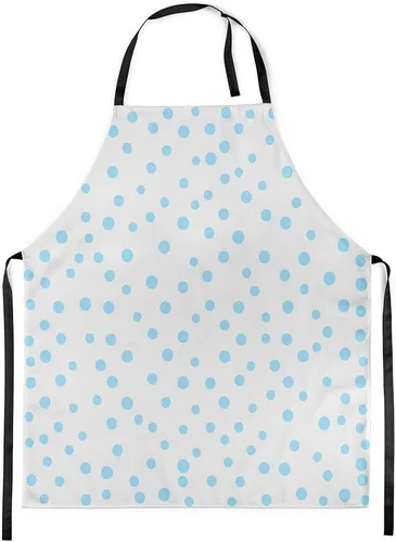 Vista 16 de jejeloiu Delantal de lunares rojos y blancos para mujeres y hombres, de 26 x 31 pulgadas, diseño retro de lunares