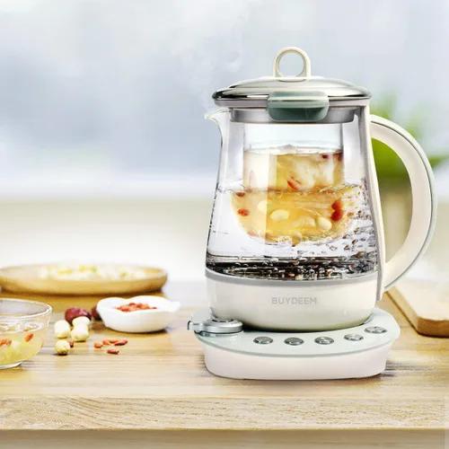 Vista 5 de Tetera y hervidor Buydeem K2683 Health-Care, 9 en 1, programable, 1.5 L, Azul Abeto
