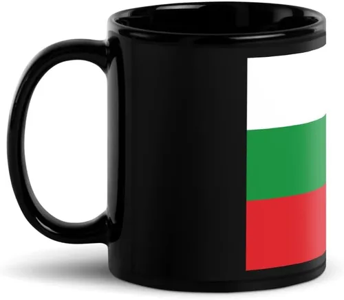 Vista 2 de Bandera de Manizales Caldas - Taza de café de cerámica negra
