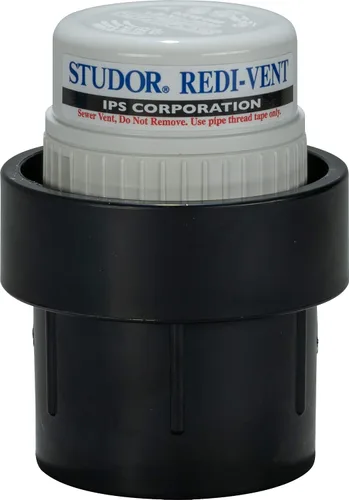 Vista 2 de Studor 20349 Redi-Vent - Válvula de entrada de aire con adaptador ABS, conexión de 1-1/2 o 2 pulgadas