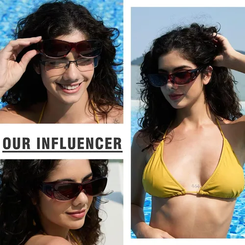 Vista 2 de DUCO Polarized Wraparound Fitover Glasses Wear Over Sunglasses for Men Women UV Protection Sun Glasses 8954