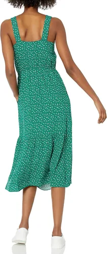 Vista 2 de Tienda Essentials - Vestido midi de verano para mujer de sarga fluido escalonado