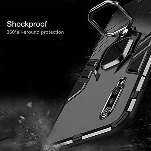 Vista 10 de Funda para Samsung Galaxy A21S 2020, 2 en 1 híbrida resistente armadura a prueba de golpes Defender Kickstand de doble capa parachoques carcasa