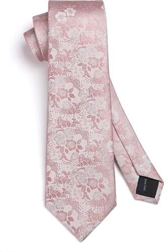 Vista 134 de Corbatas florales tejidas clásicas para hombre, corbata cuadrada de bolsillo, corbatas formales para hombres, boda con pañuelo