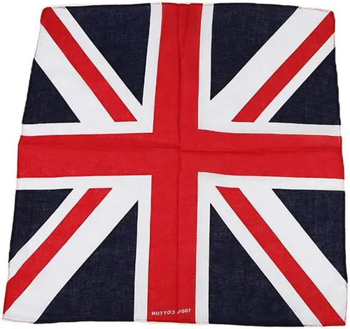 Vista 4 de W-FIGHT - Pañuelo unisex con bandera británica Union Square para fanáticos del fútbol, pañuelo de baile de hip hop, como se muestra en la imagen.