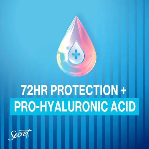 Vista 5 de Secret Outlast, antitranspirante y desodorante para mujer, 72 horas de protección contra el sudor y el olor, minerales equilibradores de pH, gel