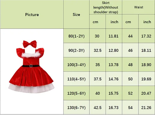 Vista 2 de ZIYIXIN Vestido de terciopelo de Navidad para niña pequeña, vestido de tul de princesa roja con sombrero de Papá Noel, trajes lindos para fiesta