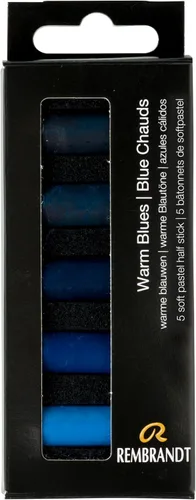 Vista 8 de Rembrandt Juego de micro pastel suave, medias barras de 5 piezas, Siennas quemadas Half-Stick Pastels Set for Smooth Color Transfer, High