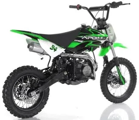 Vista 4 de HHH Apollo 110cc Dirt Bike AGB-34CRF Semi-Automática 110cc Dirtbike DB34 (verde)
