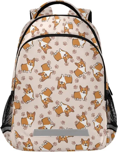 Vista 25 de ALAZA Divertidas mochilas de viaje para computadora portátil, mochila escolar para hombres, mujeres, adolescentes, niños, 33, Pugs de dibujos Pugs