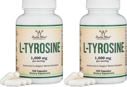 Vista 6 de L-Tirosina 1,000mg por porción, 120 cápsulas vegetarianas (Suplemento de L-tirosina para memoria, atención y enfoque) Aminoácido, seguro