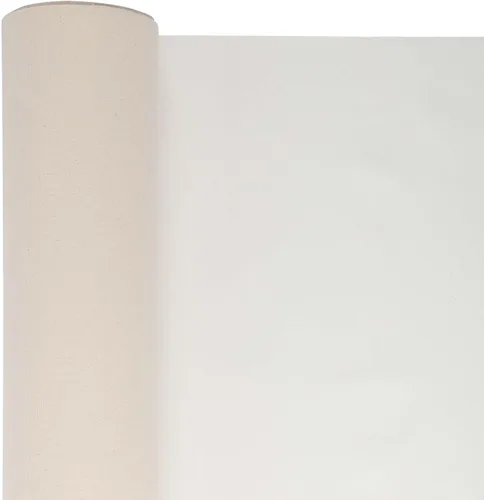 Vista 3 de Paramount All Media - Rollo de lienzo blanco de doble imprimación de 60 x 6 yardas, 100% algodón sin blanquear, imprimación acrílica sin ácidos
