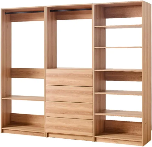 Vista 23 de Maykoosh Organizador de sistema de armario - Armario personalizable con vestidor de almacenamiento negro/modelo D 1 armario