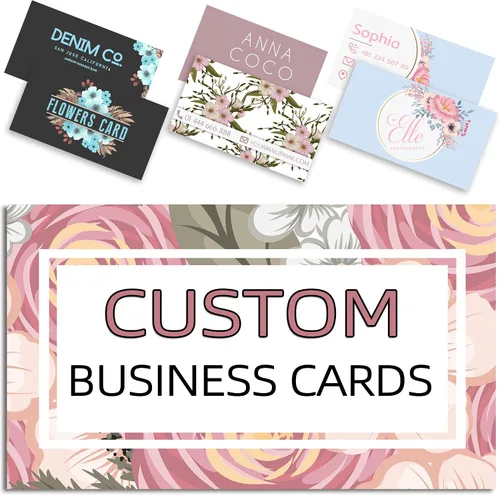 Vista 8 de Tarjetas de visita personalizadas con tu logo, personalizables 100 piezas de impresión de doble cara, personalizadas para pequeñas tarjetas de 300