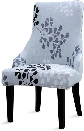 Vista 11 de Liykimt Juego de 1 funda elástica para silla lateral con respaldo de ala, funda decorativa para silla de comedor con brazo, lavable tapizada