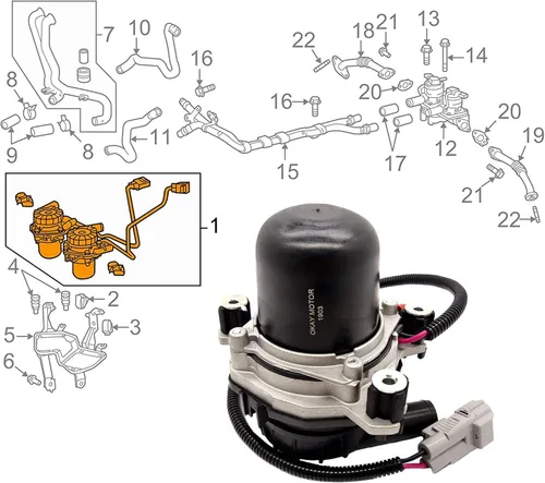 Vista 8 de Bomba secundaria de inyección de aire para 07 – 13 Lexus LX570 Toyota Sequoia Tundra V8.