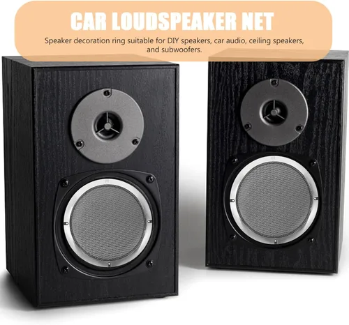 Vista 5 de VICASKY Cubierta de parrilla para altavoz de automóvil, red de protección de malla de hierro duradera para fácil instalación, accesorios de audio