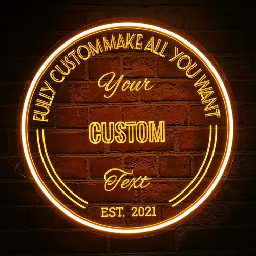 Vista 10 de Letrero de neón personalizado, letrero LED personalizado con nombre, decoración de pared de acrílico, para el hogar, dormitorio, boda, cumpleaños