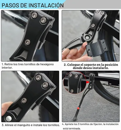 Vista 7 de TOPCABIN Soporte ajustable de aleación de aluminio para bicicleta, negro, para bicicletas de 24 a 28 pulgadas