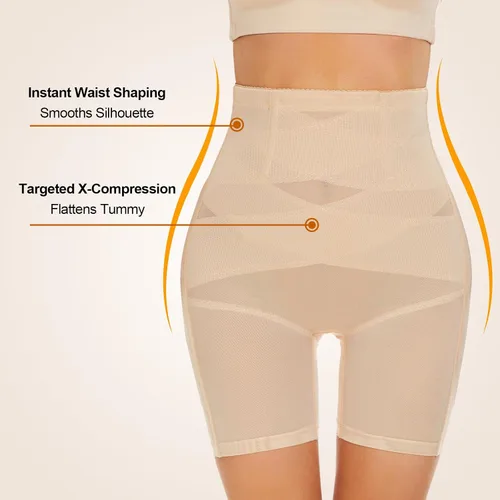 Vista 2 de SIMIYA Faja moldeadora para mujer, con control de abdomen, pantalones cortos moldeadores para levantamiento de glúteos, faja moldeadora de cintura