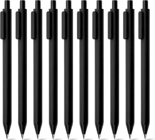 Vista 8 de Kaco PURE - Bolígrafos de gel de 0.5 mm de punta fina, tinta negra, 10 unidades, escritura suave y de secado rápido, suministros de oficina