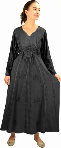 Vista 2 de 210Dr Agan Traders Renacimiento Gótico Corsé bordado vestido de terciopelo