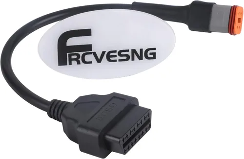 Vista 4 de Adaptador de diagnóstico de la motocicleta de 4 pines OBD2, cable adaptador de escáner de diagnóstico OBDII compatible con Har ley con conector de 4