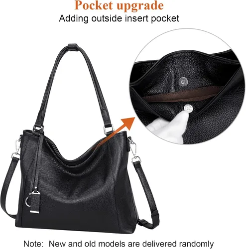 Vista 3 de Over Earth Bolsos de cuero suave para mujer, bolso de hombro tipo hobo grande