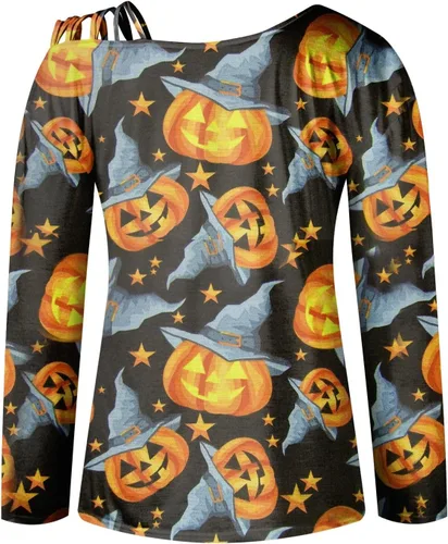 Vista 4 de COTECRAM Blusa sexy de manga larga con hombros descubiertos para otoño e invierno 2023