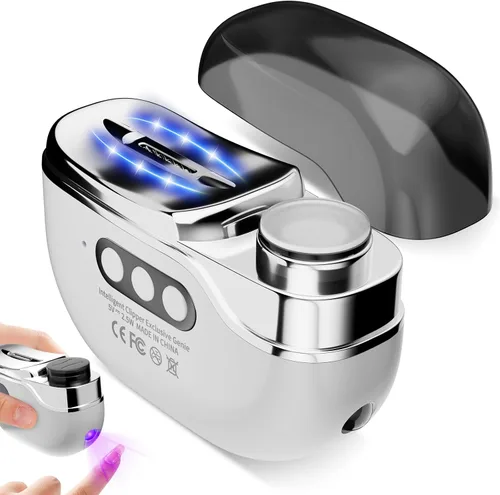 Vista 9 de Cortaúñas eléctrico 3 en 1, 2026 mejorado sin dolor automático para uñas gruesas de las manos y los pies, 3 velocidades con LED, pulido