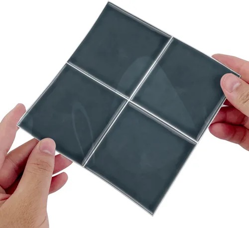 Vista 51 de Alwayspon Adhesivo de vinilo brillante de ladrillo de Provenza, autoadhesivo para azulejos de pared de transferencia de salpicaduras para cocina