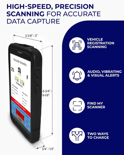 Vista 7 de Escáner de identificación - Quantum Edge V3 Lector de licencia de conducir y pasaportes - Verificación de edad y gestión de clientes - Incluye