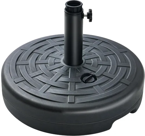 Vista 11 de FLAME&SHADE Base para sombrilla de patio, 60 libras, 17.7 pulgadas, base de sombrilla rellena de agua resistente para mesa de mercado, jardín