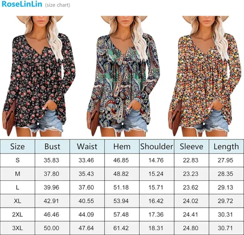 Vista 5 de ROSELINLIN - Camisas de manga corta para mujer, ajuste holgado, tops de verano para leggings