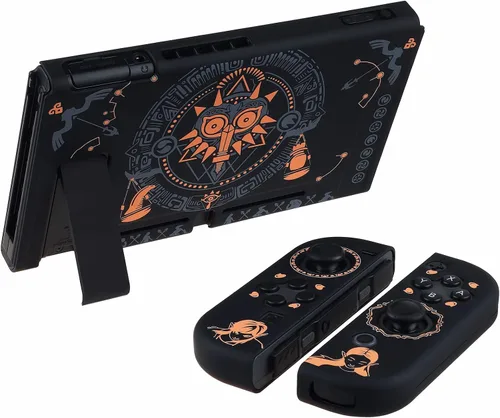 Vista 4 de Funda protectora acoplable compatible con interruptor carcasa rígida para controladores Switch y Joy-Con con 4 agarres para el pulgar funda