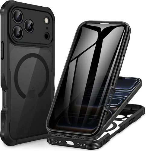 Vista 50 de CENHUFO Funda de privacidad para iPhone 11 Pro, funda de cuerpo completo con protector de pantalla de privacidad de vidrio templado 9H integrado