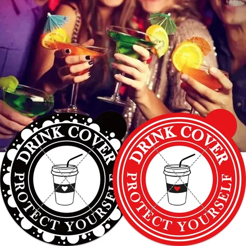 Vista 8 de 50 calcomanías antipicas para bebidas para protección contra el alcohol
