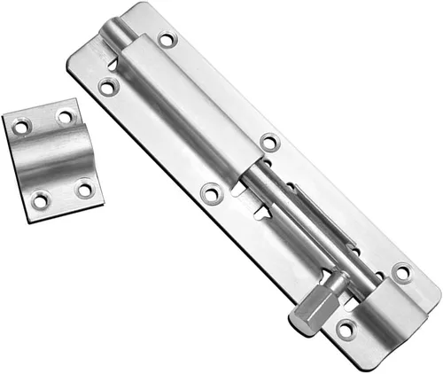 Vista 5 de Cerradura de puerta AnBT, resistente acero inoxidable cepillado engrosado, cierre de tornillo de barril deslizante para puerta (7,8")