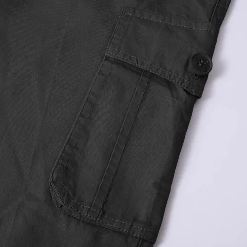 Vista 6 de Pantalones cargo casuales para hombre, pantalones de senderismo al aire libre, pantalones deportivos ligeros de retazos, pantalones de trabajo