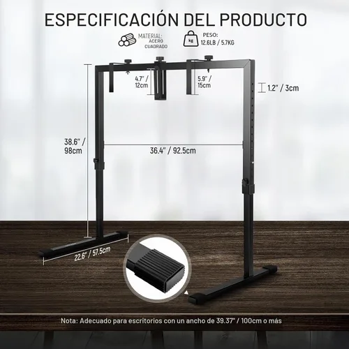 Vista 3 de NEEWER Soporte de cámara sobre mesa para tomas desde arriba, soporte de mesa resistente de acero para montaje de cámara, plataforma multidispositivo