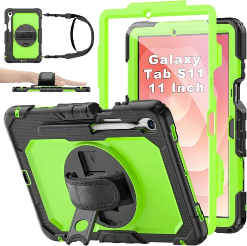 Vista 21 de Funda para Samsung Galaxy Tab S8/S7 de 11 pulgadas 5G Funda para Tableta 2022/2020, [con Protector de Pantalla de Vidrio Templado], Soporte