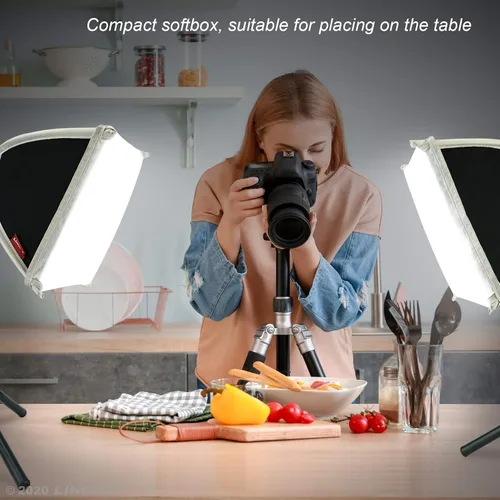 Vista 8 de LINCO Lincostore Softbox Kit de iluminación 8x8 Mini mesa 2