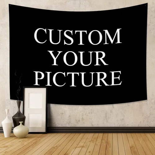 Vista 11 de Canessioa Tapiz personalizado para cargar imágenes personalizadas, tapiz personalizado, pancarta, logotipo, diseño de texto, tapiz para colgar