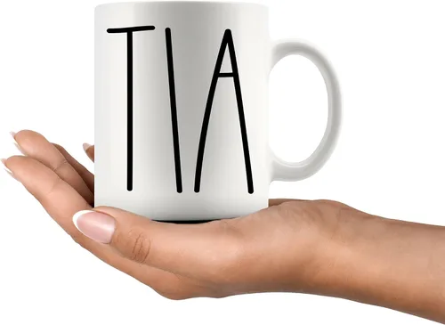 Vista 2 de Taza de café Tia, regalos para Navidad, cumpleaños, día de la madre/día del padre, taza de café familiar para Best Tia Ever - 11 onzas