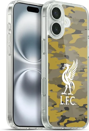 Vista 66 de Head Case Designs Funda de gel con licencia oficial del Liverpool Football Club Away Colourways Crest Camou [protección de grado militar] compatible